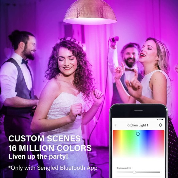 Sengled Smart Light Bulbs, Color Changing w/ Alexa Bluetooth Mesh 8.7W 800LM, 1 - Picture 7 of 12